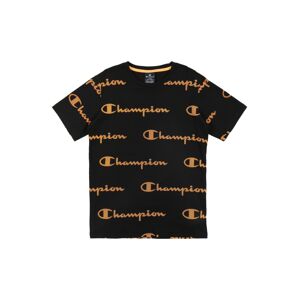 Champion Authentic Athletic Apparel Tričko  čierna / svetlooranžová