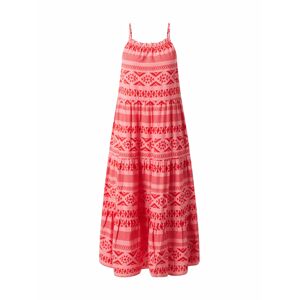 ONLY Letné šaty 'ONLLUCCA STRAP CALF DRESS WVN'  červená / ružová
