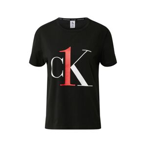 Calvin Klein Underwear Tričká na spanie 'S/S CREW NECK'  červená / čierna