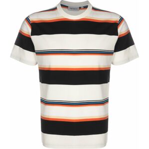 Carhartt WIP Tričko 'Sunder'  oranžová / svetložltá / biela / čierna / modrá