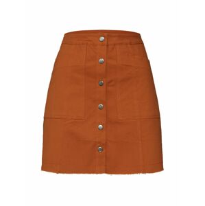 Missguided Sukňa 'Button Through A Line Mini Skirt'  hrdzavohnedá