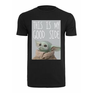 Mister Tee Tričko 'Baby Yoda Good Side'  čierna / zmiešané farby