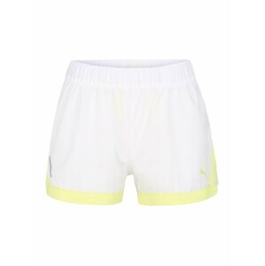 PUMA Športové nohavice  biela / neónovo žltá