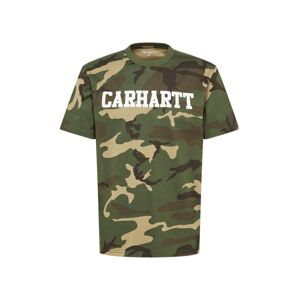 Carhartt WIP Tričko 'College'  čierna / hnedá / tmavozelená