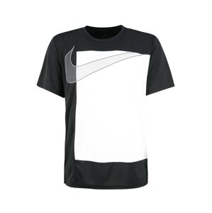 NIKE Funkčné tričko 'Superset'  čierna / biela