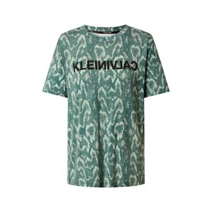 Calvin Klein Tričko 'GRAPHIC'  zelená / mätová / čierna