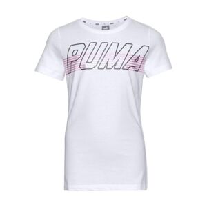 PUMA Tričko 'Alpha'  biela / ružová / čierna