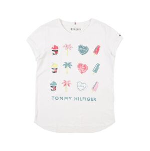 TOMMY HILFIGER Tričko 'FESTIVAL'  biela / zmiešané farby