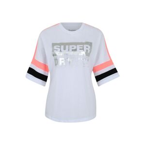 Superdry Funkčné tričko 'STREETSPORT TEE'  koralová / čierna / biela / strieborná