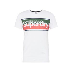 Superdry Tričko  biela / tmavomodrá / červená / zelená