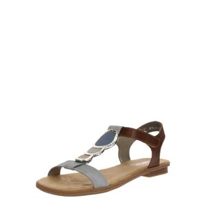 RIEKER Remienkové sandále  sivá / hnedá