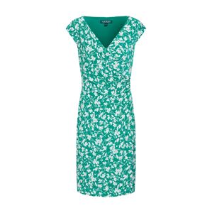 Lauren Ralph Lauren Kokteilové šaty 'BRANDIE'  zelená / biela