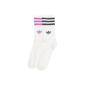 ADIDAS ORIGINALS Ponožky 'MID CUT GLT SCK'  biela / fialová / čierna