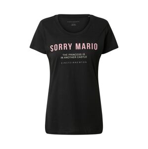 EINSTEIN & NEWTON Tričko 'Sorry Mario'  ružová / čierna