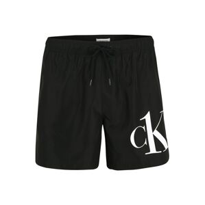 Calvin Klein Plavecké šortky  biela / čierna
