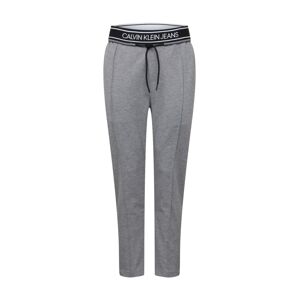 Calvin Klein Jeans Nohavice  sivá / biela / čierna