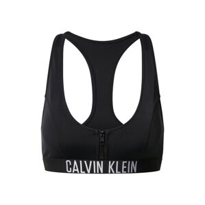 Calvin Klein Swimwear Bikinový top 'ZIP BRALETTE-RP'  čierna
