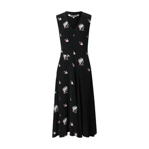 McQ Alexander McQueen Šaty 'Hakama'  čierna / biela / ružová