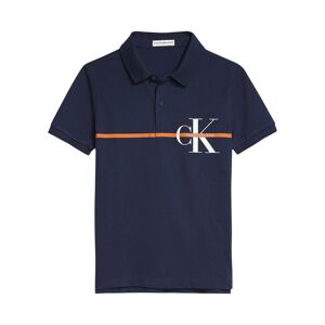 Calvin Klein Jeans Tričko  oranžová / biela / tmavomodrá