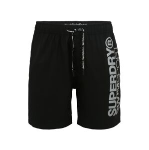 Superdry Surferské šortky  čierna / biela