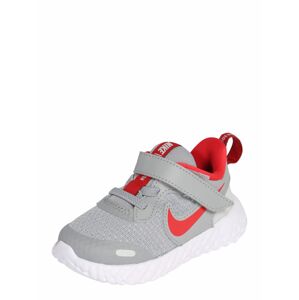 NIKE Športová obuv 'Revolution 5'  biela / červená / sivá melírovaná