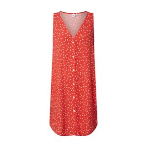 GAP Šaty 'V-SL BTN SHFT DRESS'  červená / biela