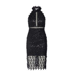 Bardot Kokteilové šaty 'SEQUIN LEAF'  čierna