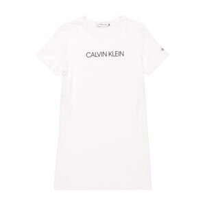 Calvin Klein Jeans Šaty 'INSTITUTIONAL SS T-SHIRT DRESS'  biela