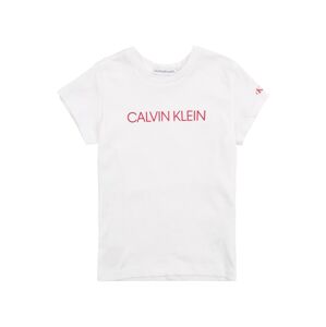 Calvin Klein Jeans Tričko 'INSTITUTIONAL'  ružová / biela