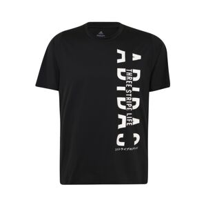 ADIDAS PERFORMANCE Funkčné tričko 'HYPER'  biela / čierna