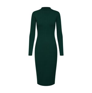 EDITED Pletené šaty 'Hada'  zelená / tmavozelená