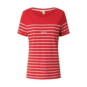 ESPRIT Tričko 'FLW'  červená / biela