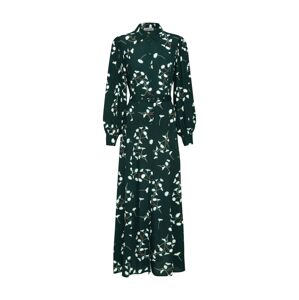 EDITED Košeľové šaty 'Jolanda'  zelená / biela