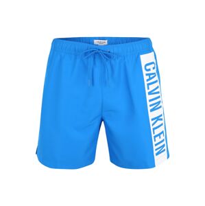 Calvin Klein Swimwear Plavecké šortky  modrá / biela