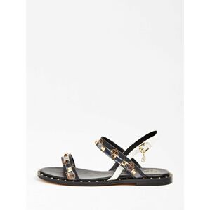 GUESS Remienkové sandále 'Ofelia'  čierna / biela / bronzová