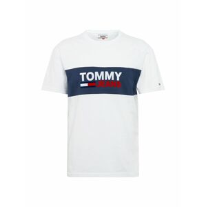Tommy Jeans Tričko  tmavomodrá / biela / červená