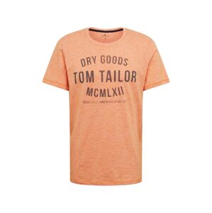 TOM TAILOR Tričko  biela / oranžová