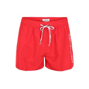 Calvin Klein Swimwear Plavecké šortky  červená / biela