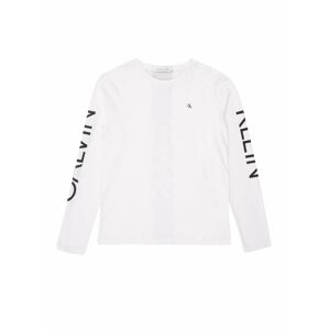 Calvin Klein Jeans Tričko 'HERO LOGO LS T-SHIRT'  biela