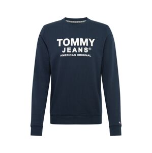 Tommy Jeans Mikina 'Essential Graphic'  biela / námornícka modrá