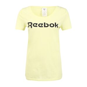 REEBOK Funkčné tričko  pastelovo žltá / čierna