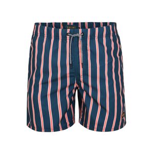 Shiwi Plavecké šortky 'urban stripe'  modrá / oranžovo červená