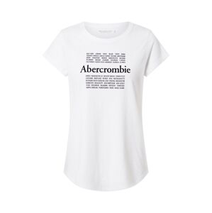 Abercrombie & Fitch Tričko  biela / čierna