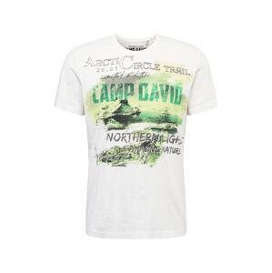 CAMP DAVID Tričko  biela / zelená / antracitová