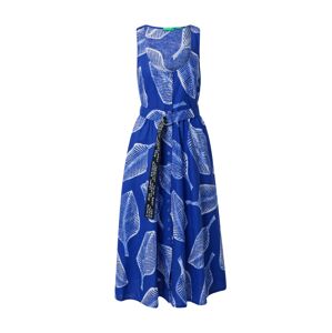 UNITED COLORS OF BENETTON Košeľové šaty  modrá / biela / čierna