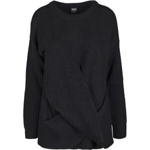 Urban Classics Curvy Sveter 'Ladies Wrapped Sweater'  čierna
