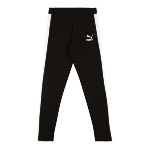 PUMA Športové nohavice 'Classics T7'  čierna / biela