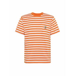 Carhartt WIP Tričko  oranžová / biela