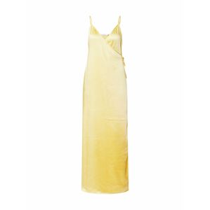 NA-KD Letné šaty 'thin strap satin slit dress'  žltá