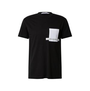 Calvin Klein Tričko 'INSTIT'  čierna / biela